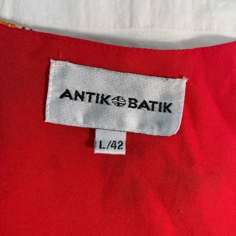 Antik Batik Red Houla Embroidered Voile Blouse - Picture 5 of 8